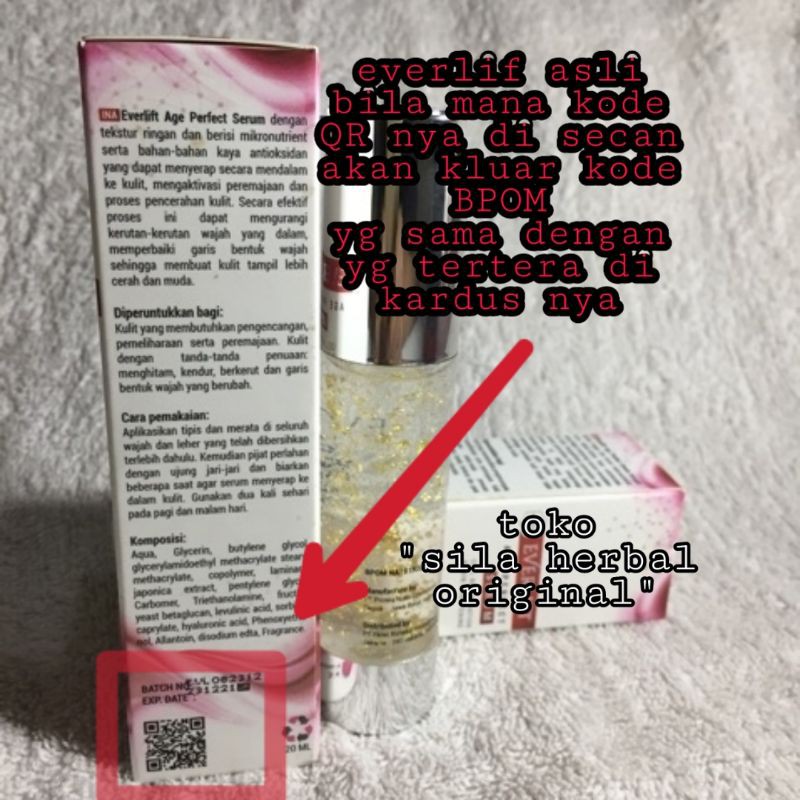 EVERLIFT SERUM ANTI AGING ASLI ORIGINAL ANTI PENUWAAN AMAN BPOM
