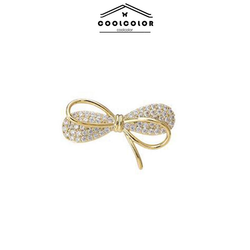 COD❤️Brooch/Bros Hijab/Bros Cantik/Bros Mutiara/ Bros Kupu/Bros Lucu/ Bros Wanita Korean Fashion Butterfly Brooches Pearl Emas- cl