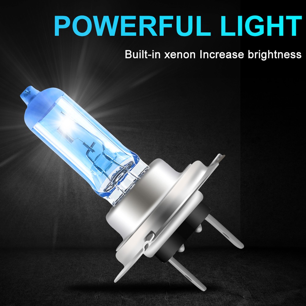 2pcs Super Bright Halogen Bulbs H1 H3 H4 H7 H8 H11 9006 Auto Halogen Lamp Fog Lights 55W 12V 5000K Motorcycle Car Headlight Lamp