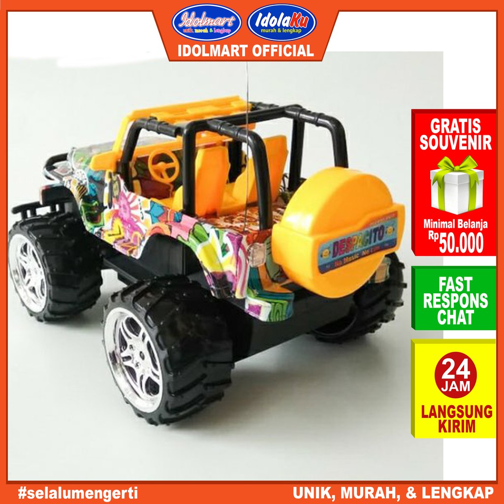 IDOLAKU Mainan Anak Mobil Remote Control / RC Jeep Despacito / Mobil Remot SNI / 123-22 RC