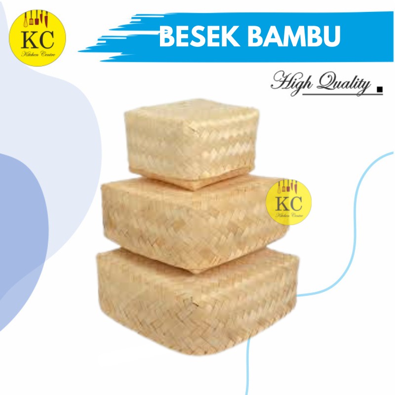 Besek Bambu Pipiti Wadah Kotak Makanan dari Anyaman Bambu