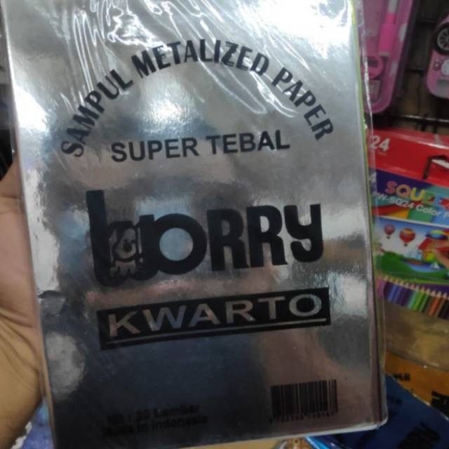 

( sampul warna ) /SAMPUL BUKU KERTAS METALIK MENGKILAP UK KWARTO ISI 20 LEMBAR