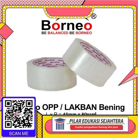 

OPP TAPE | PLAKBAN | LAKBAN BORNEO 45 MM X 80y BENING