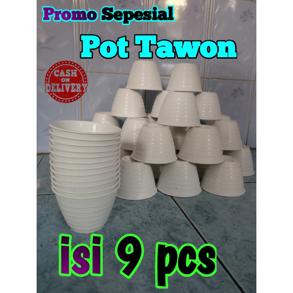 Pot Bunga Plastik Lusinan Murah Pot Tanaman  isi 9 pcs Pot Tawon Lusinan Pot Bunga Murah  10 cm