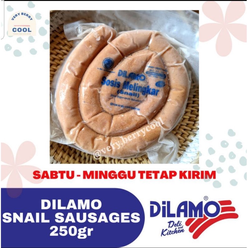 

DILAMO Sosis Snail ukuran panjang 250g