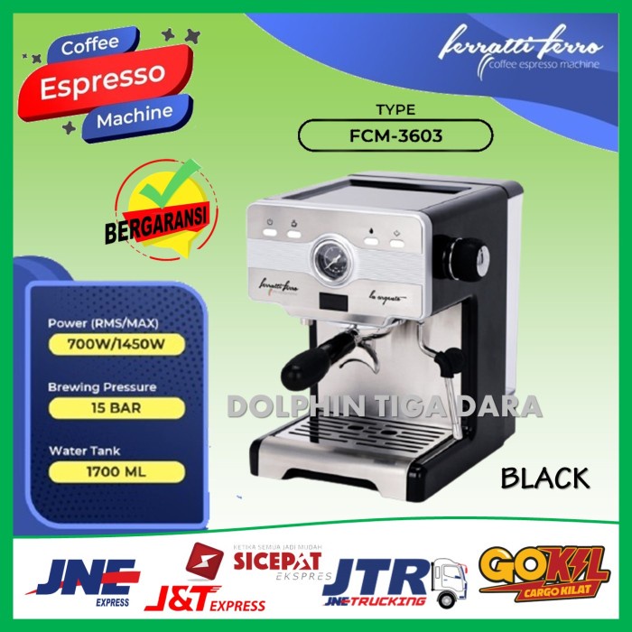 BISA COD PROMO Mesin Alat Pembuat Kopi Espresso Ferati Ferro FCM3605 FCM 3605 - FCM3603 BLACK