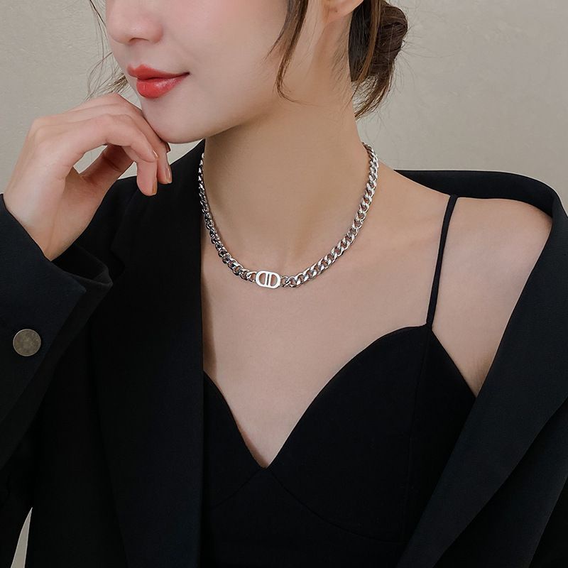 Kalung sisik tebal Titanium Korea Style Wanita Anti Karat - ercassia