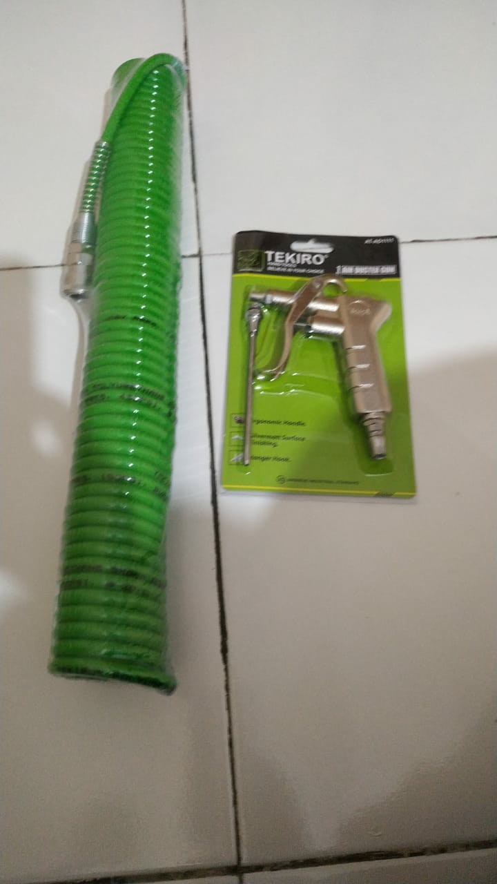 Tekiro Selang Recoil 9 Meter Set Air Duster Gun Tekiro Paket Alat Isi Angin Kompresor / Selang Udara