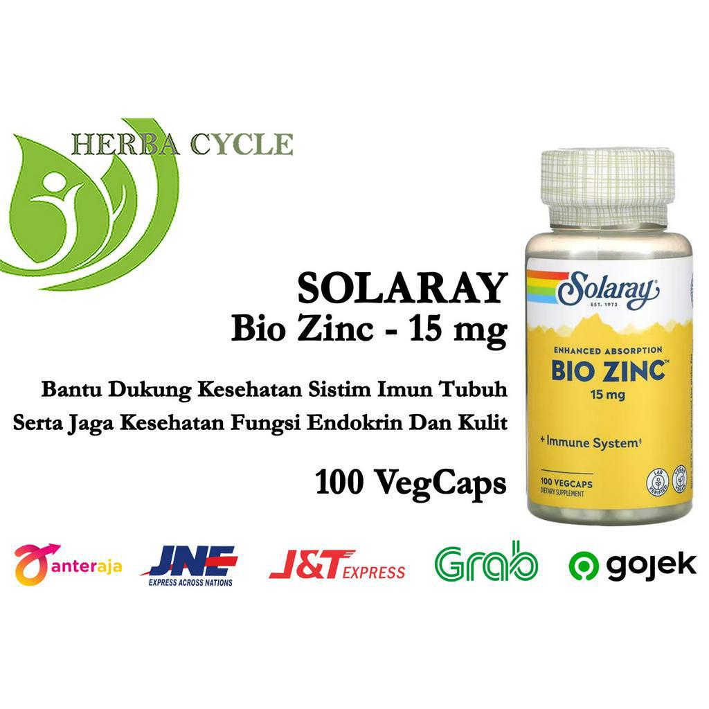 Solaray Bio ZInc 15mg 100cap Tambah Imun Daya Tahan Tubuh ORI USA ZInc