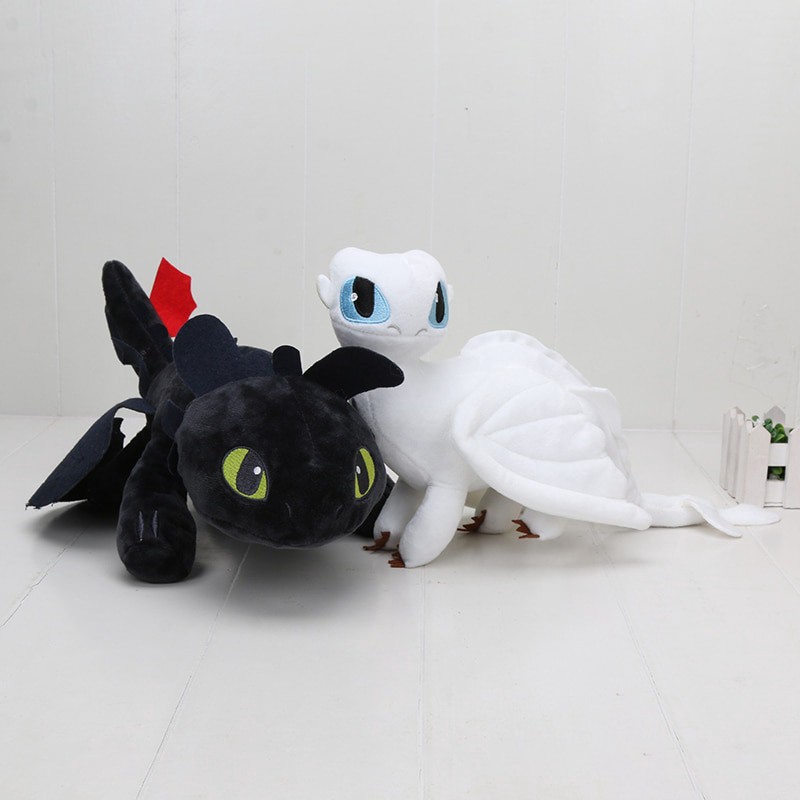 toothless and light fury stuffed animals