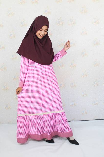 Gamis onde misbee motif kotak