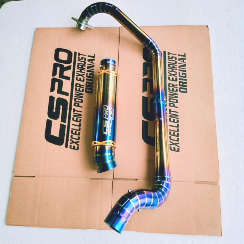 KNALPOT CS PRO ORIGINAL VIXION SATRAI FU CBR 150R CB 150R JUPITER MX NEW 135 BLUEMOON KANAN COBRA