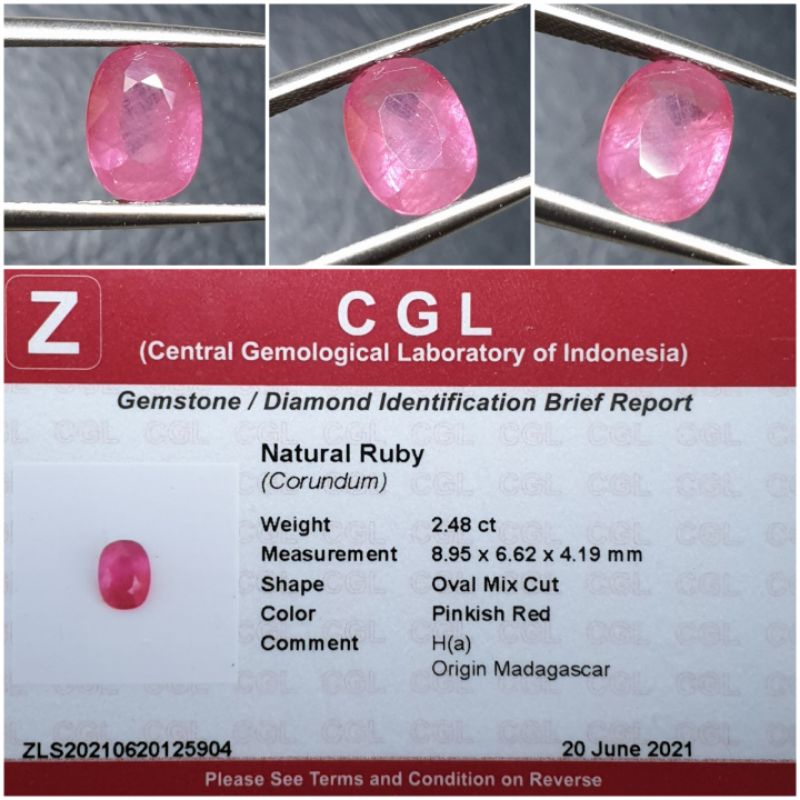 Natural Ruby Heat A Memo 2.48 crt