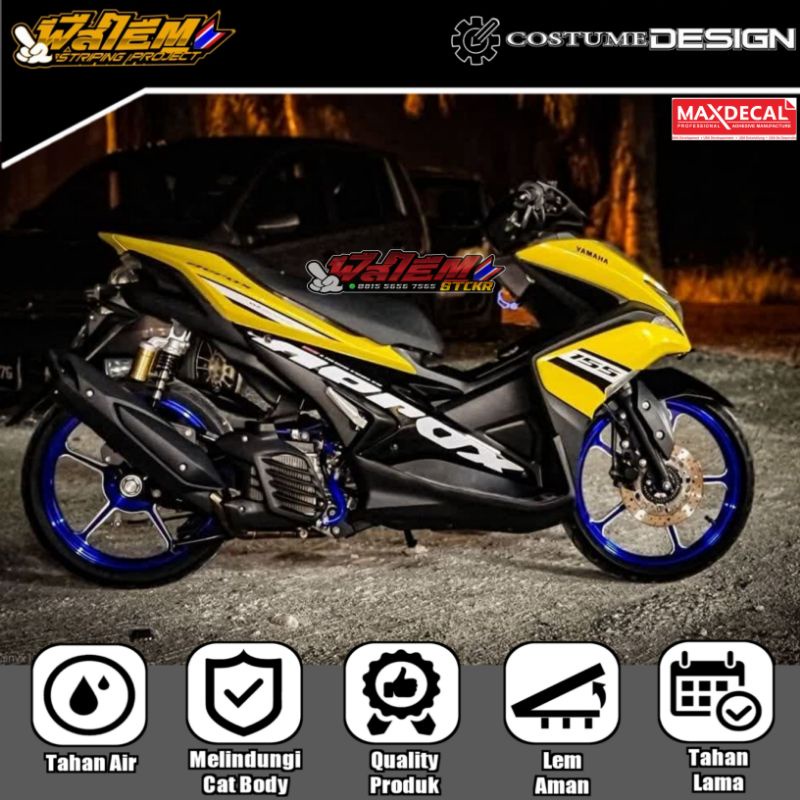 STICKER STRIPING AEROX 155 VVA NVX 155 TRANSPARAN