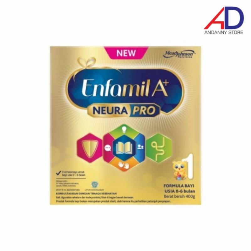 ENFAMIL A+ 1 400GR PLAIN (0-6 BULAN) / SUSU FORMULA ENFAMIL