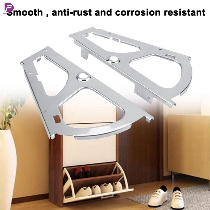 Fs 2 Pcs Flip Frame Rack Shoe Shelf Hinge Hardware Accessories For Cabinet Home Shopee Indonesia