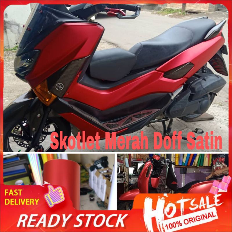 Stiker Skotlet Merah Satin Doff Skotlet Merah Metalik Stiker Skotlet Merah Scoopy Skotlet Motor Nmax
