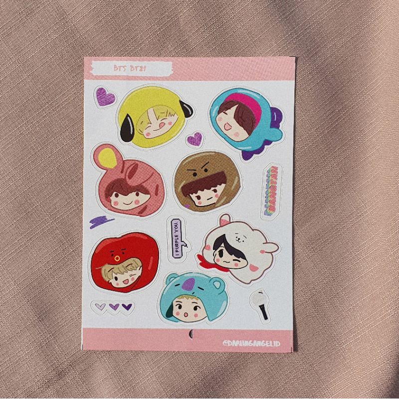 (COD) Stiker BT21 BTS Sticker Pack lucu