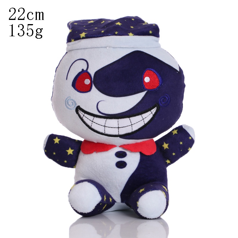 Mainan Boneka Stuffed Plush Kartun FNAF Sundrop &amp; Moondrop Ukuran 22-25CM Untuk Hadiah Anak