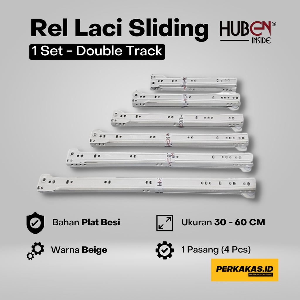 Rel Laci Double Track Sliding Huben 1Set