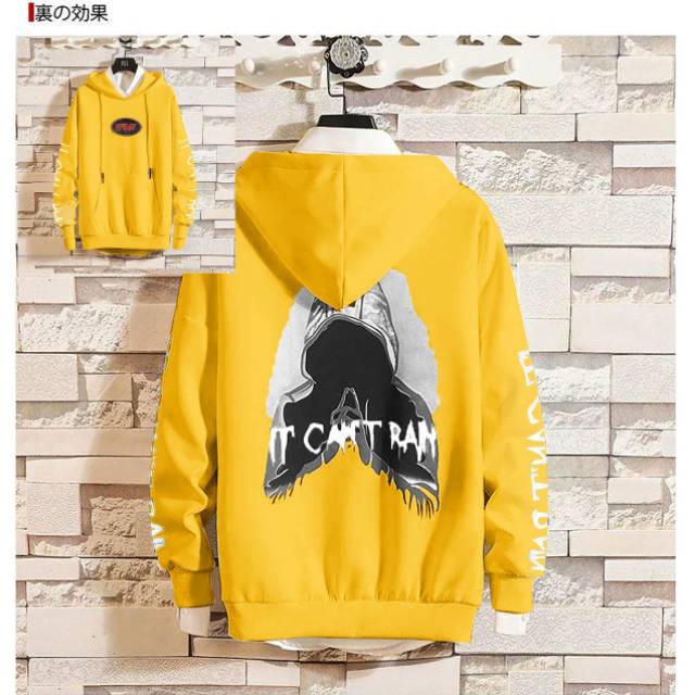 TOTOTAshop.Sweater hoodie pria WHAT BL,Bahan babyterry kombinasi bahan RIB manset,Motif sablon.