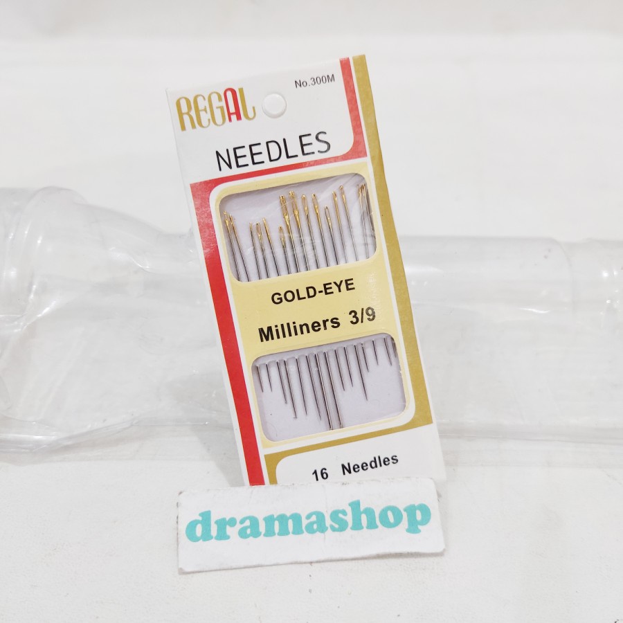 Jarum Jahit Tangan Set Gold Eye Lubang Kecil dramashop
