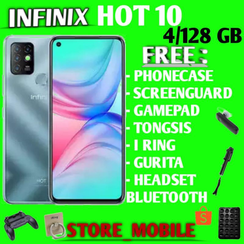INFINIX HOT 10 4/128 RAM 4GB ROM 128GB GARANSI RESMI