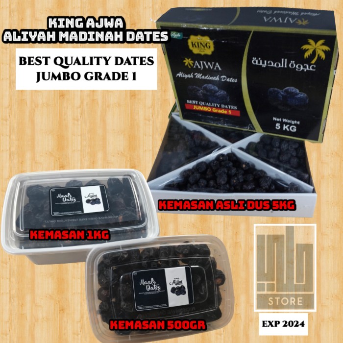 

PRODUK TERBAIK - KURMA AJWA ASLI MADINAH 1KG KURMA AZWA KURMA NABI