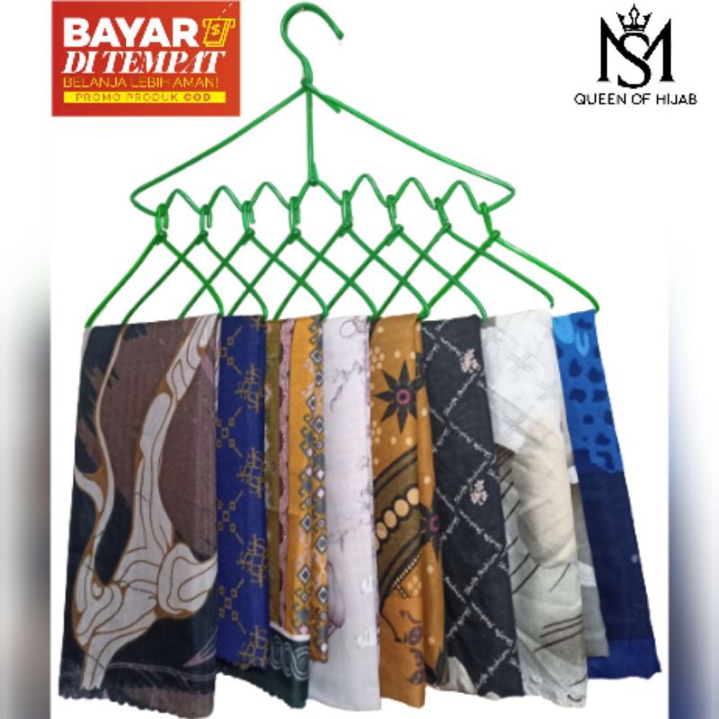 Hanger Gantungan Kerudung kawat  8 Susun | Gantungan  Jilbab kawat |Rak Hijab Minimalis|Rak pashmina | Gantungan syal | Rak serbaguna