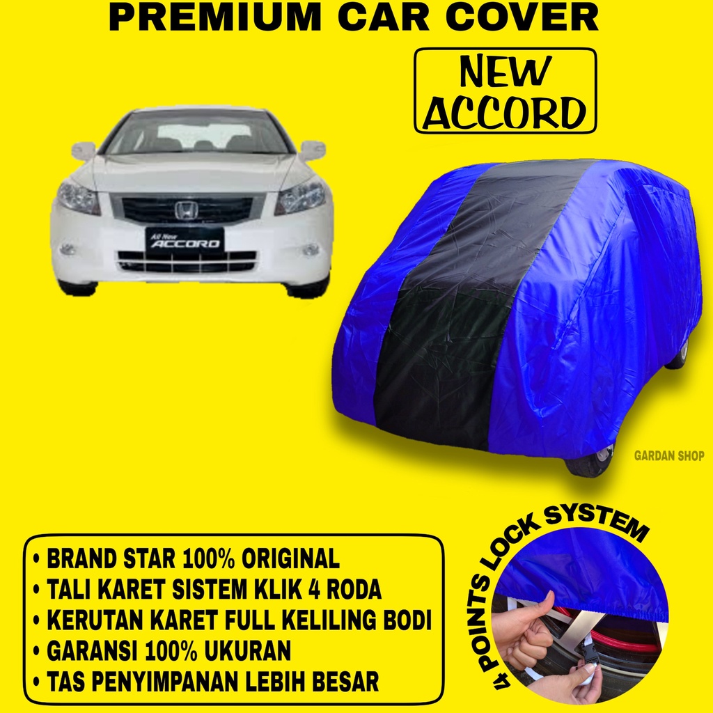 Body Cover NEW ACCORD BIRU HITAM Penutup Bodi Mobil New Accord Waterproof PREMIUM