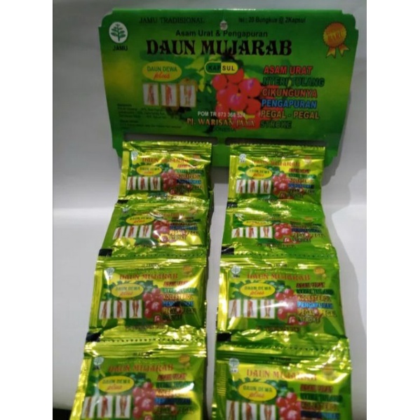 

kapsul daun mujarab Original 1 hanger 20 sahcet 40 kapsul