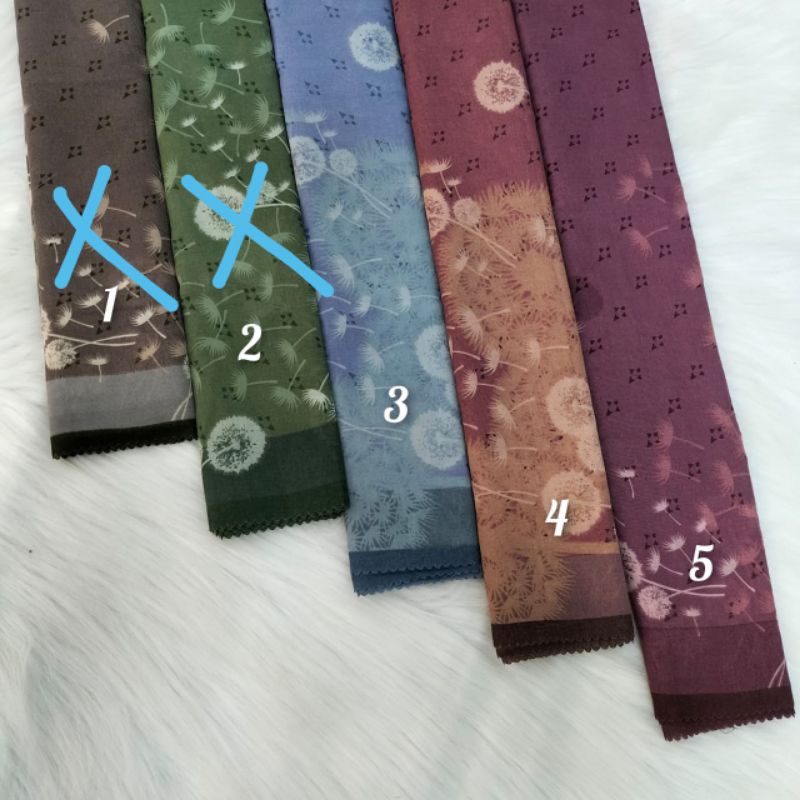 hijab segi empat voal motif premium deenay kw scarf