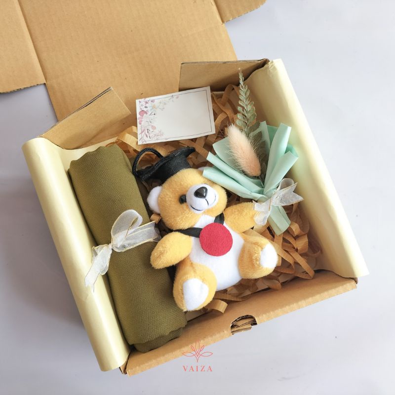 

VAIZA - [ Rustic Box Hijab Boneka Wisuda ] Hampers Wisuda Mini Bouquet / Kado Wisuda / Hadiah Wisuda