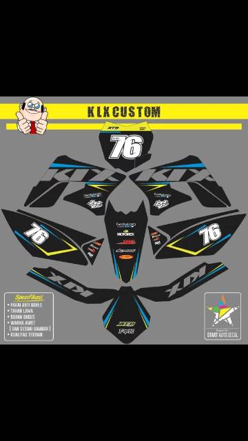 DECAL STIKER KLX CUSTUM BISA UNTUK SEMUA MOTOR TRAIL