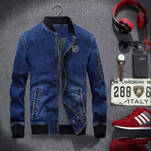 Bomber Jeans Hnl || Jaket Pria || Jacket Bomber Pria || Jaket Jeans