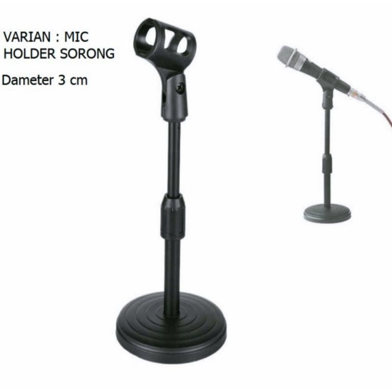 Desktop Stand Holder Microphone Mic Stand Meja Atur Tinggi