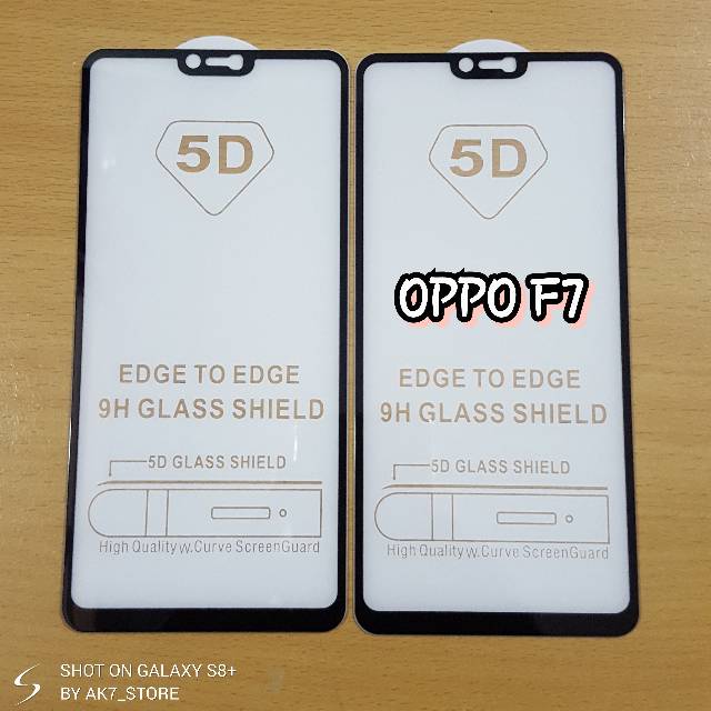 TEMPERED GLASS 5D FULL COVER OPPO A12 - A7 - A5S - A3S - A37 - F11 Pro - F9 - F7 - FIS  F1 Plus  F3