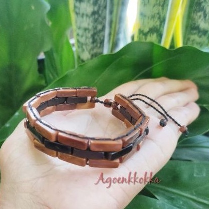 Gelang Rel jam motif pinggir coklat kokka kaukah