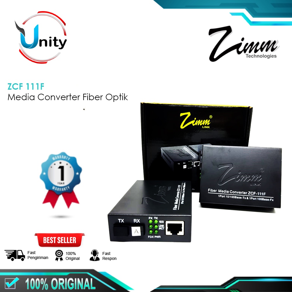 Media Converter FO ZCF 111F Full Board Converter Fiber Optic Zimmlink