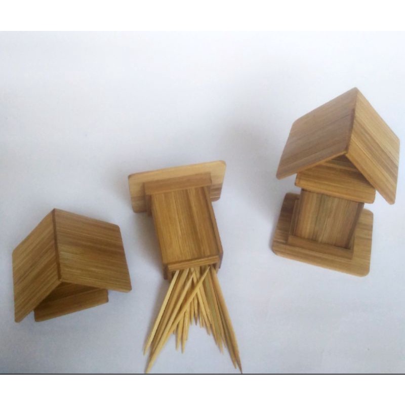 Wadah/tempat tusuk gigi | wadah bambu unik|