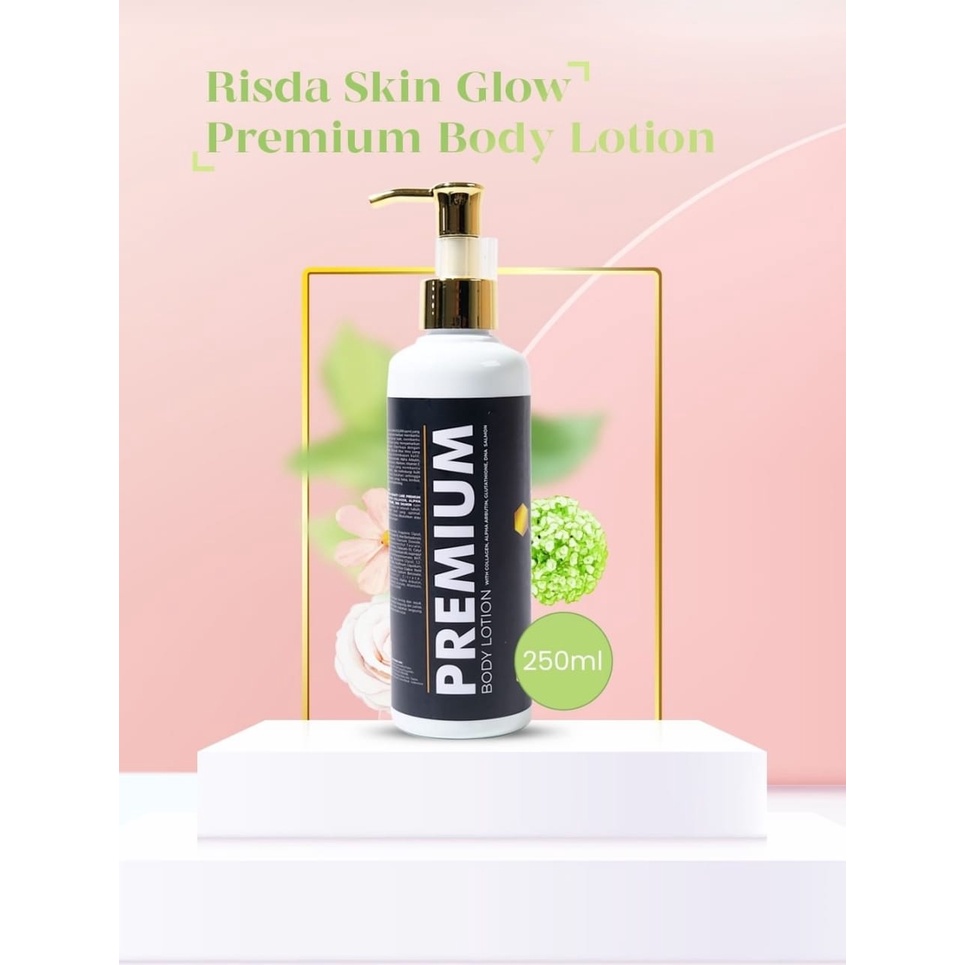 (BISA COD) PREMIUM BODY LOTION 250ML BY RSD RISDA SKIN GLOW LOTION DNA SALMON LOTION PEMUTIH