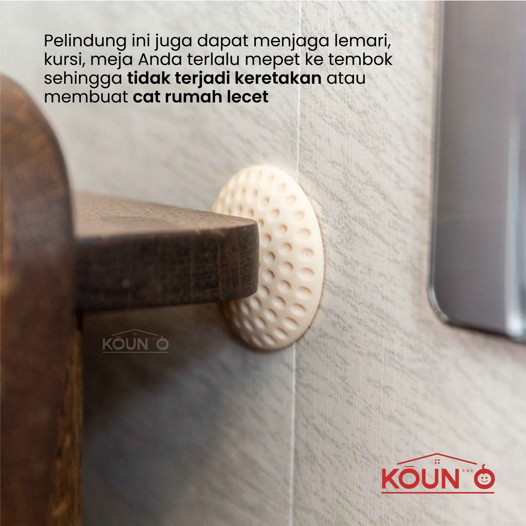 Bantalan Pelindung Pengaman Pengganjal Penahan Pintu Dinding Tembok Lemari Karet Silikon Silicone