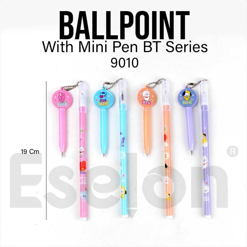 

12pcs Pulpen Gel Gantung Mini Pen BT21 9010 / 1pack Pulpen Gel Fancy