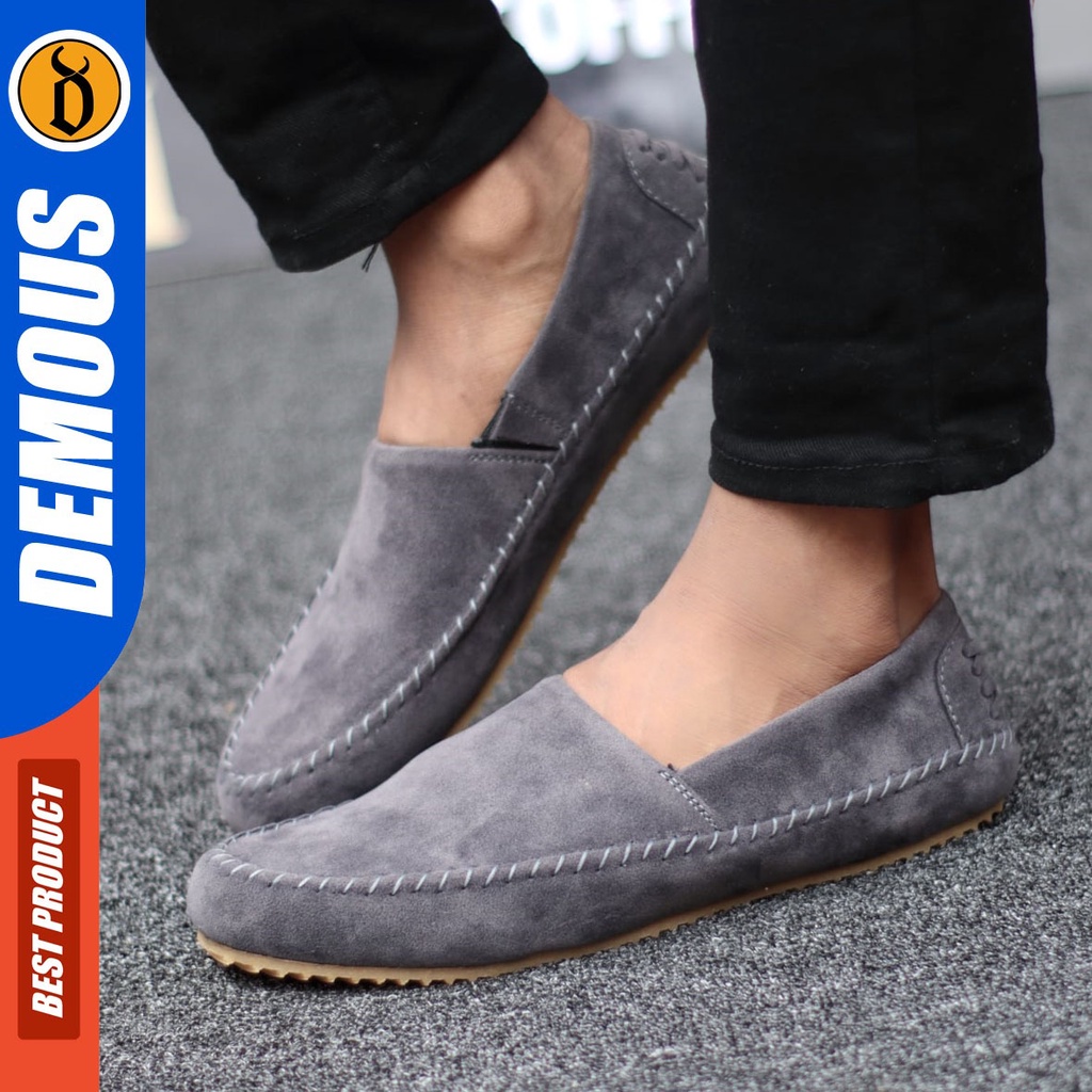 DEMOUS Siena - Sepatu Slip On Casual Slop Santai Pria