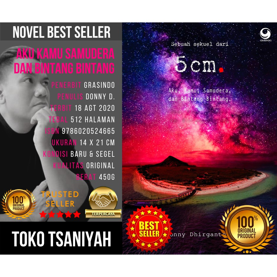 Buku Novel 5cm 5 cm Aku Kamu Samudera dan Bintang Bintang Novel Best Seller Indonesia Novel Wattpad