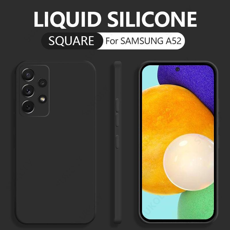 BARA 1 | Soft Case Samsung Galaxy A13 4G A20S A21S A22 A22S M22 4G/5G A23 4G/5G A31 A32 M32 A33 4G/5G Casing Square Liquid Silicone