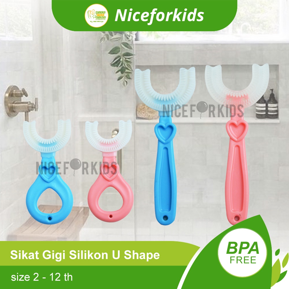 Sikat Gigi U Shape / Sikat Gigi Anak Silikon Bentuk U