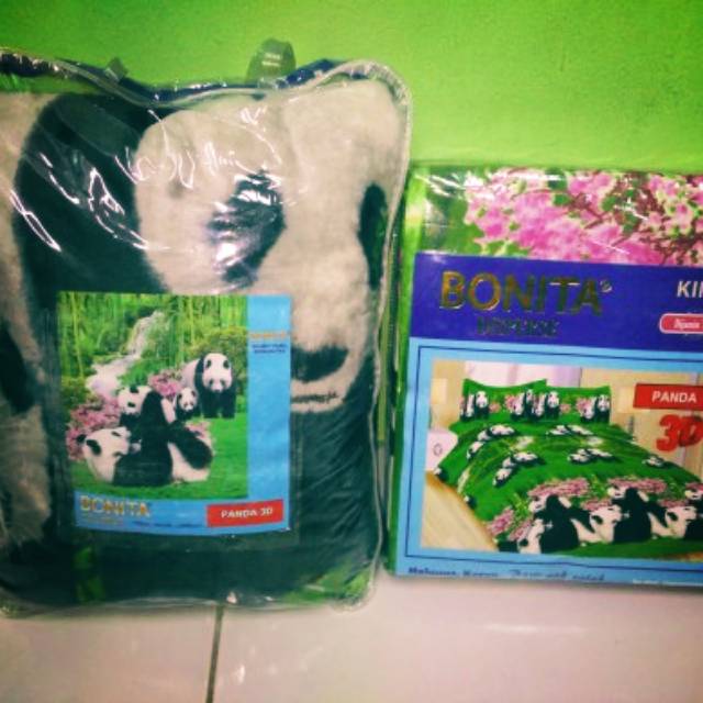 Selimut Bonita + Sprei Bonita - Cover+Sprei panda