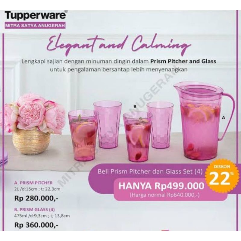 Prism glass tupperware ungu (4)