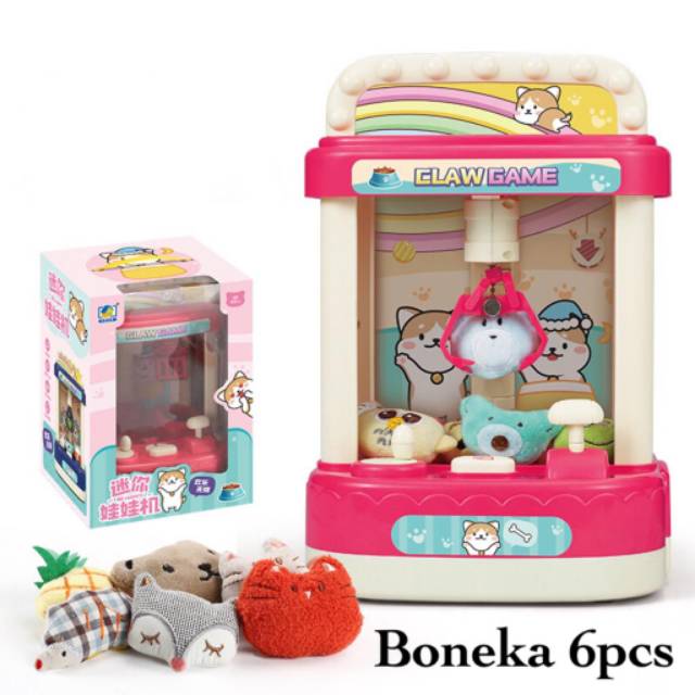 Tma / Mainan Anak Claw Machine / Mesin Tangkap Boneka / Mesin Capit Boneka Seperti Time Zone